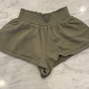 Khaki High-Waisted Women's Shorts